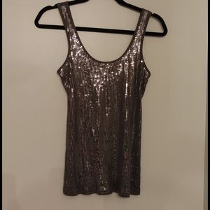 Express sequin tank top